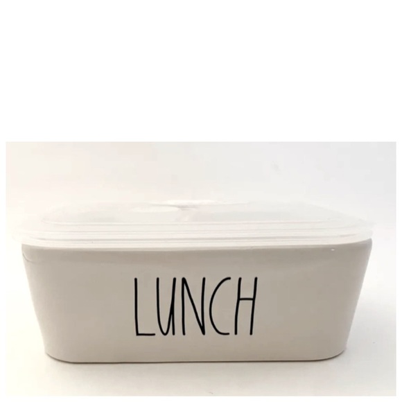 NEW Rae Dunn Lunch Ceramic Lunch Box Food Container With Removable Cover - Picture 1 of 2